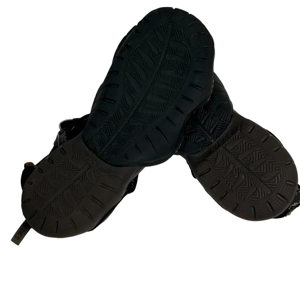 Crocs Swiftwater Mesh‎ Sandals Mens 12 Gray Black Water Shoes Hiking 15041